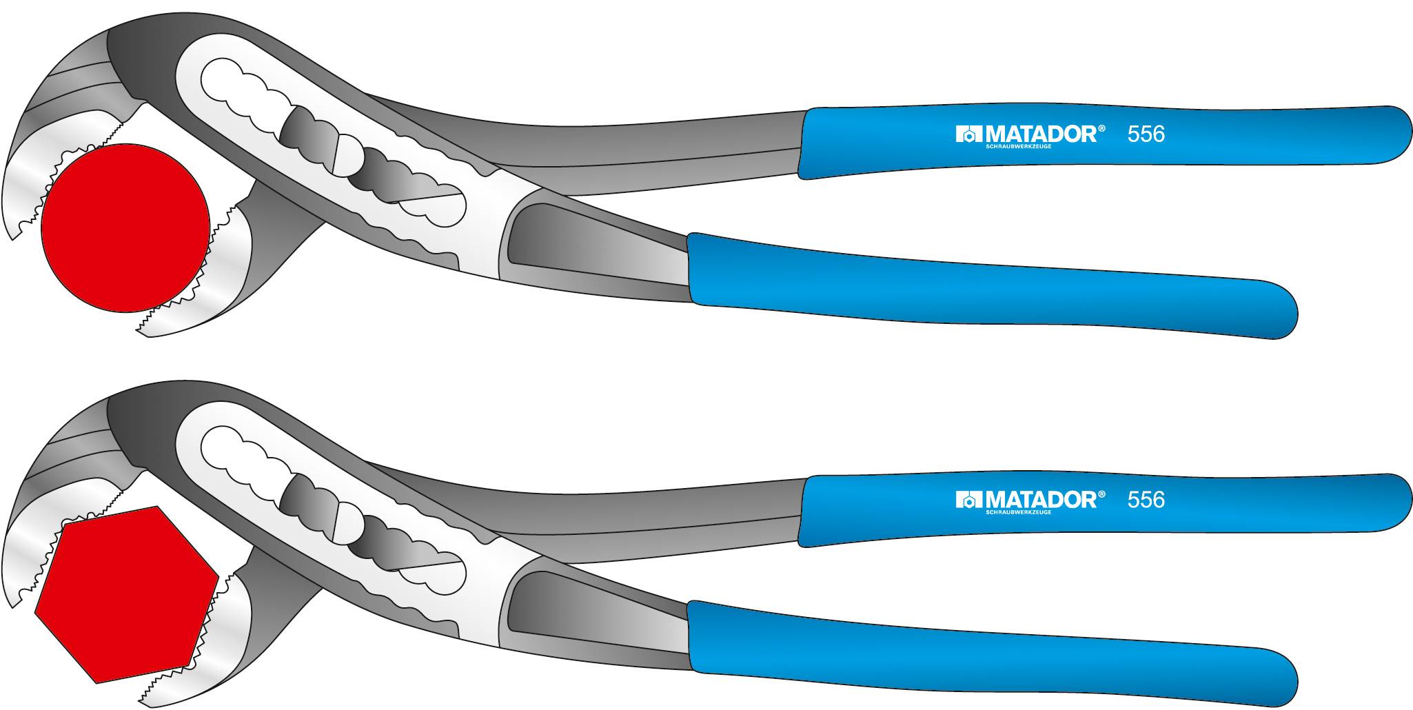 Matador Schraubwerkzeuge 05569030 Werkstatt Zangen-Set 3teilig