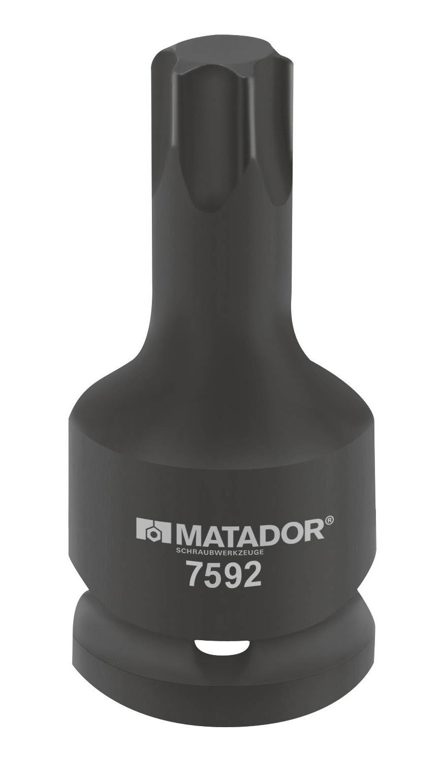 'Matador 7592' Steckschlüssel mit schwarzer Beschichtung, verwendet für spezielle Schrauben.