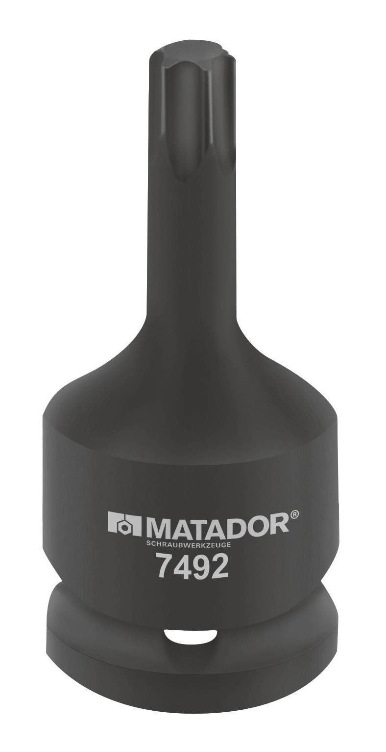 Matador Steckschlüssel-Einsatz mit Bit, Artikelnummer 7492, aus robustem Material. Geeignet für handwerkliche Anwendungen.