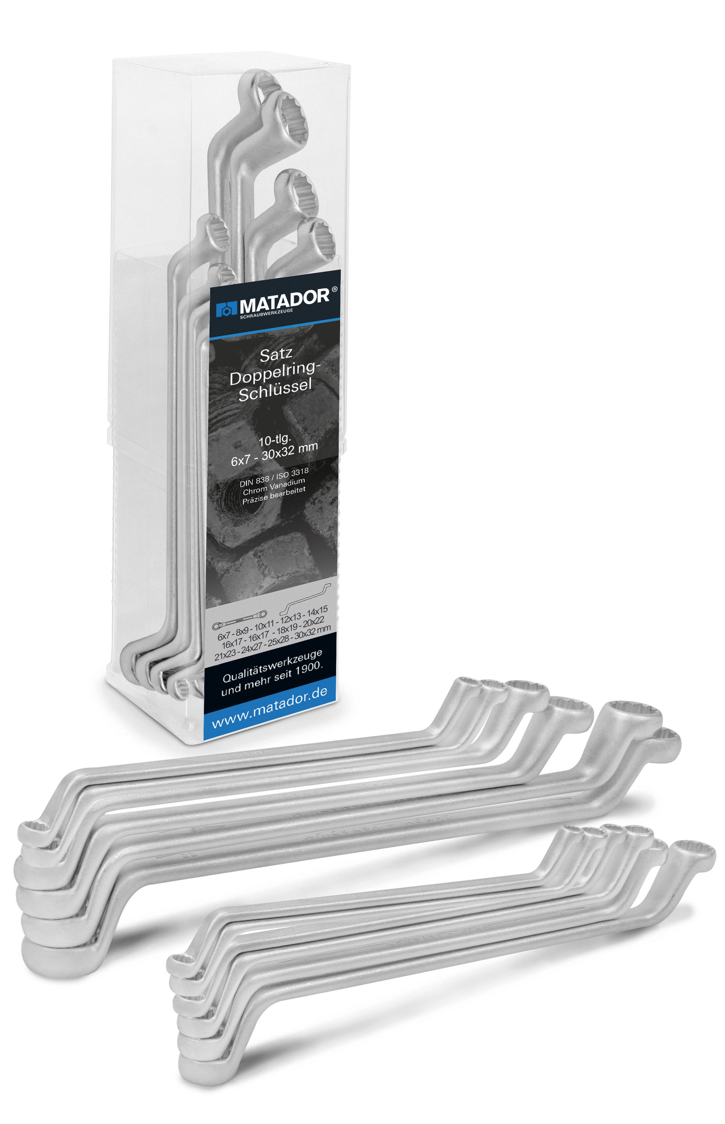 Matador Schraubwerkzeuge 02009120 Doppel-Ringschlüssel-Satz 12teilig Schlüsselweite (Metrisch) 6 - 32mm