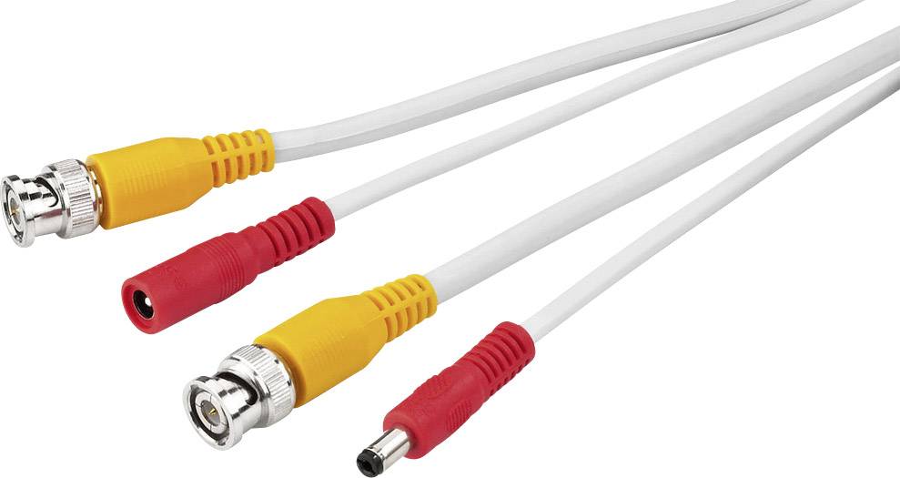 Monacor VSC-100/WS CCTV, Strom, Video Verlängerungskabel 10.00m Weiß