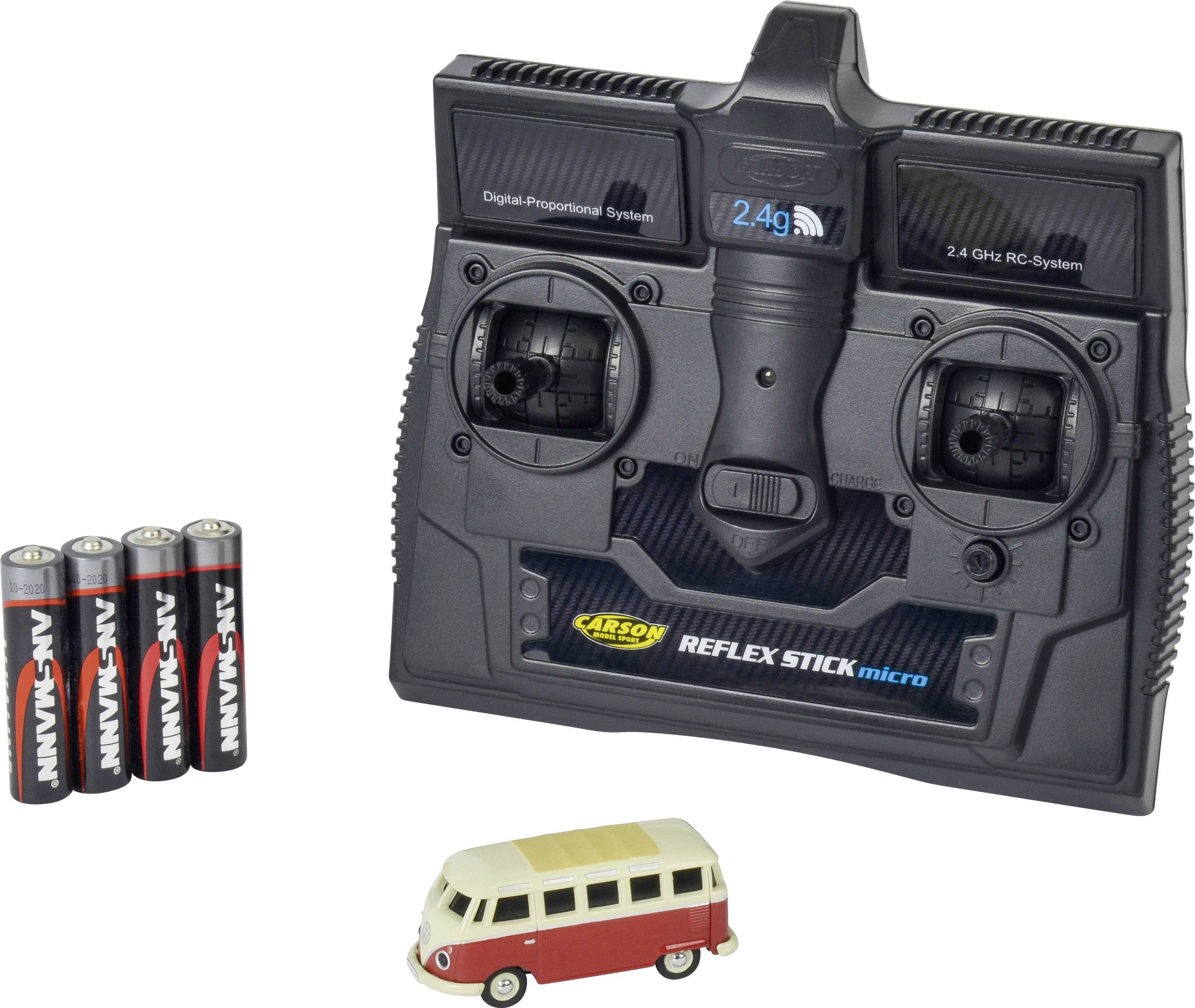 Carson Modellsport 500504119 VW Bus T1 Samba 1:87 RC Modellauto Elektro Straßenmodell Heckantrieb (