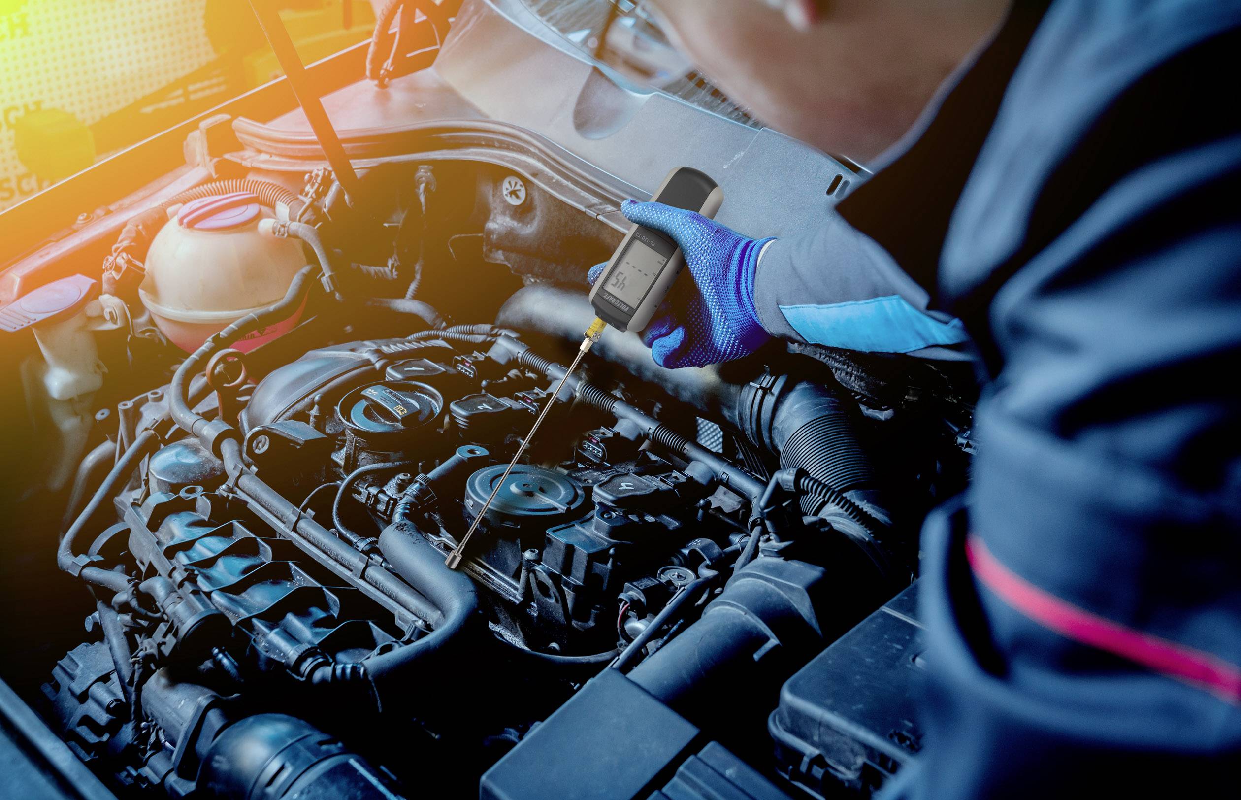 VOLTCRAFT K101 + TP 205 Temperatur-Messgerät kalibriert (DAkkS-akkreditiertes Labor) Fühler-Typ K