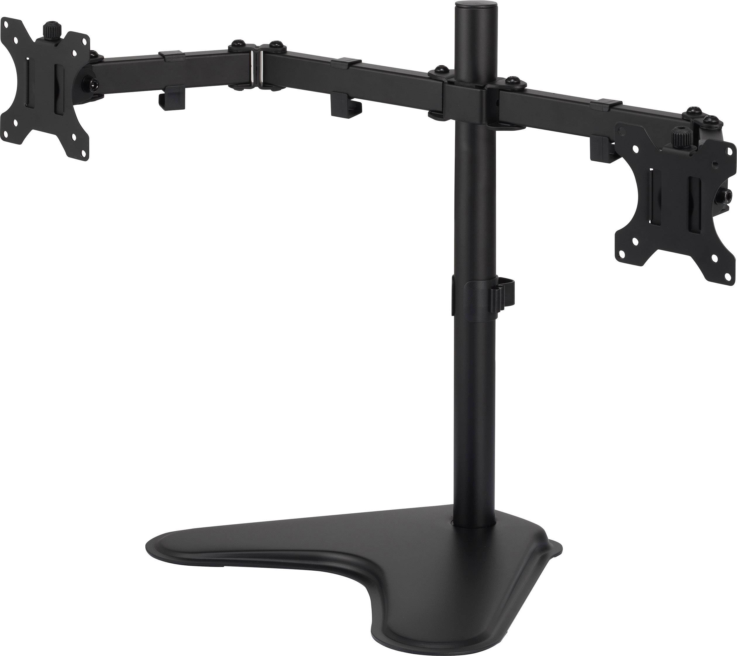 SpeaKa Professional SP-6644612 Secundus 2fach Monitor-Standfuß 33,0cm (13") - 81,3cm (32") Schwarz Neigbar, Schwenkbar, Rotierbar