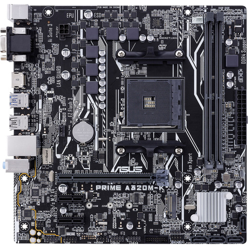 Asus PRIME A320M-K Mainboard Sockel (PC) AMD AM4 Formfaktor (Details) Micro-ATX Mainboard-Chipsatz AMD® A320