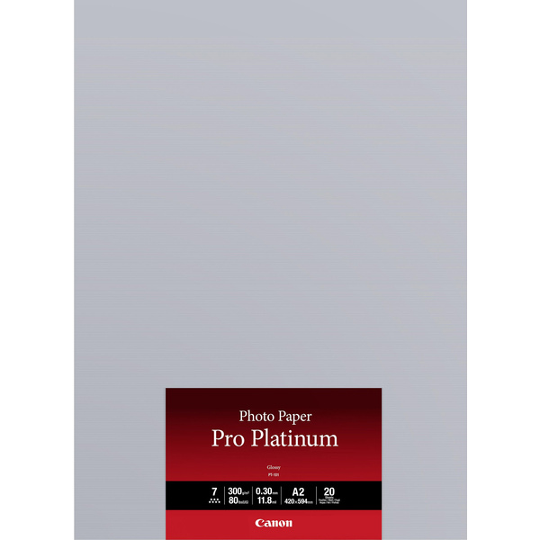 Canon Photo Paper Pro Platinum PT-101 2768B067 Fotopapier DIN A2 300 g/m² 20 Blatt Hochglänzend