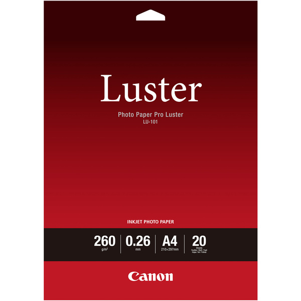 Canon Photo Paper Pro Luster LU-101 6211B006 Fotopapier DIN A4 260 g/m² 20 Blatt Seidenglänzend