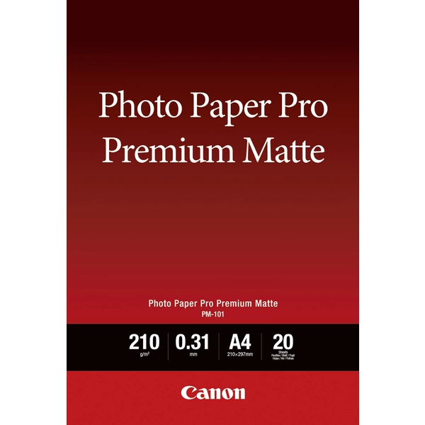 Canon Photo Paper Pro Premium Matte PM-101 8657B005 Fotopapier DIN A4 210 g/m² 20 Blatt Matt Canon Photo Paper Pro Premium Matte PM-101 8657B005 Fotopapier DIN A4 210 g/m² 20 Blatt Matt
