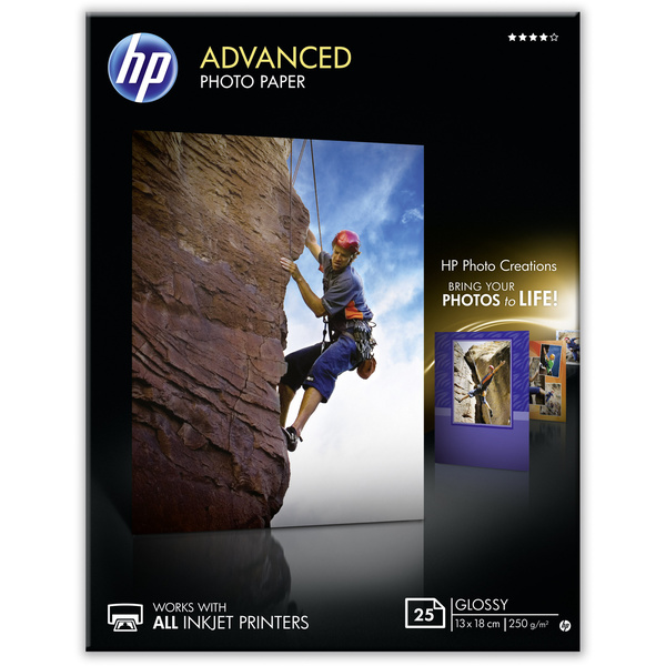 HP Advanced Photo Paper Q8696A Fotopapier 13 x 18cm 250 g/m² 25 Blatt Glänzend