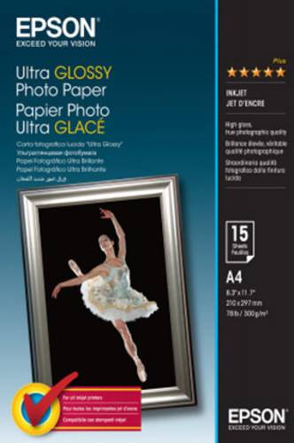 Epson Ultra Glossy Photo Paper C13S041927 Fotopapier 300 g/m² 15 Blatt Hochglänzend