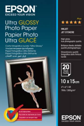 Epson Ultra Glossy Photo Paper C13S041926 Fotopapier 300 g/m² 20 Blatt Hochglänzend