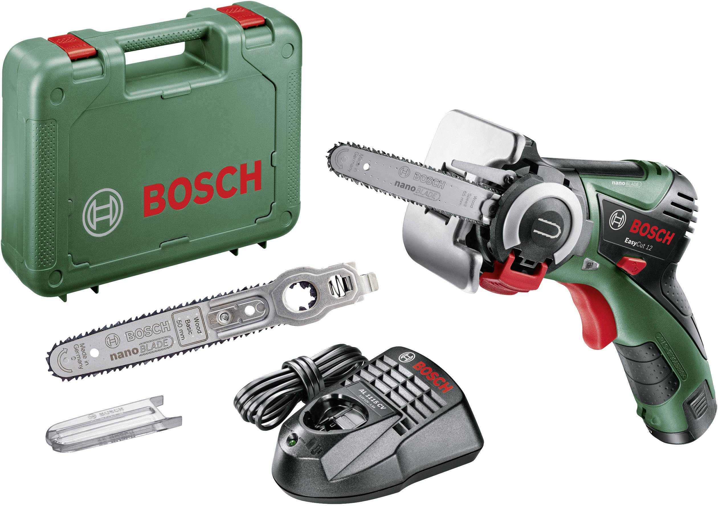 Bosch Home and Garden EasyCut 12 Akku-Multisäge mit Zubehör, inkl. Akku, inkl. Ladegerät, inkl. Koffer 12V 2Ah