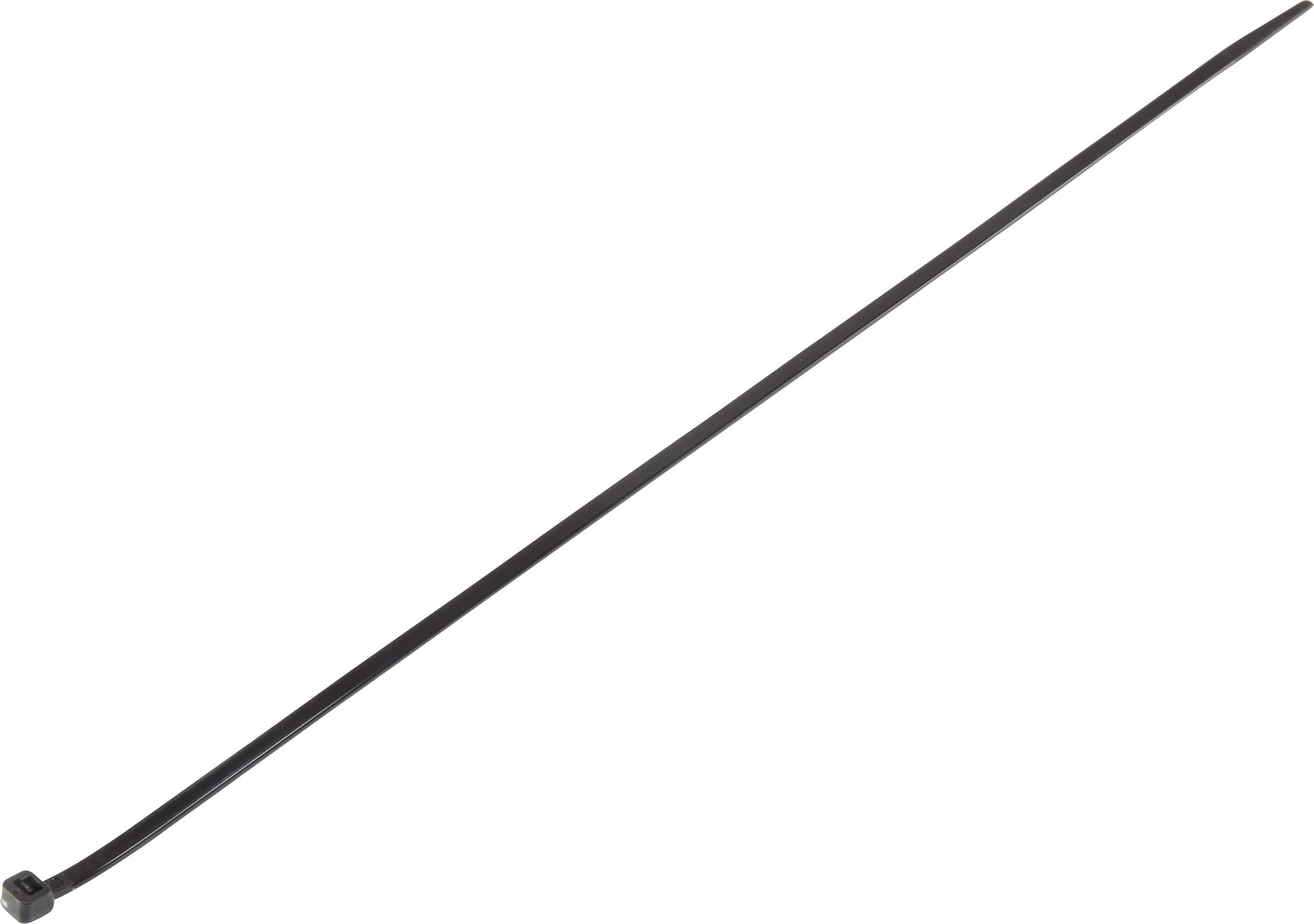 TRU COMPONENTS TC-6645808 Kabelbinder 385 mm 4.80 mm Schwarz Witterungsstabil 100 St.