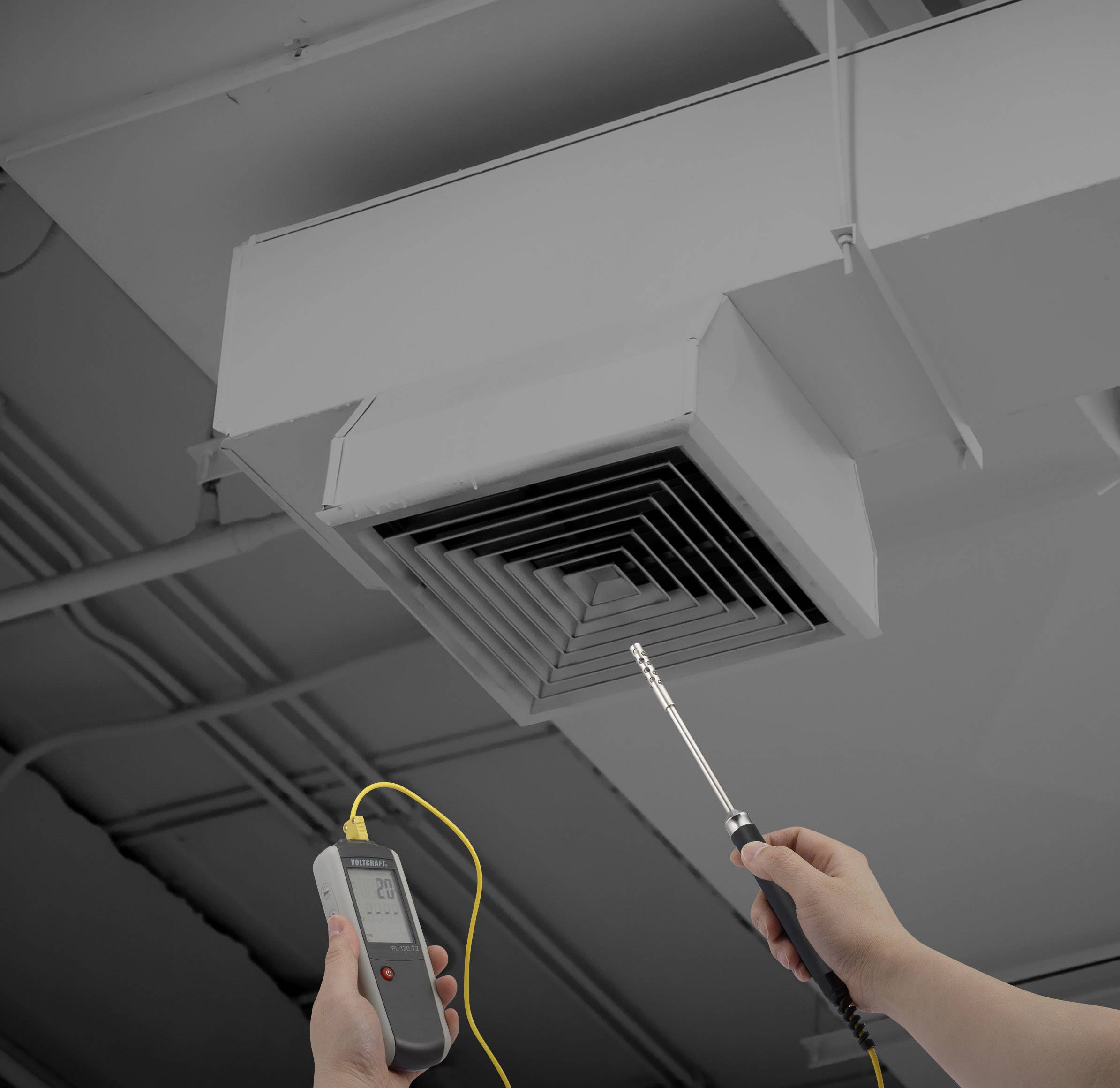 VOLTCRAFT K102 + TP 204 Temperatur-Messgerät Fühler-Typ K