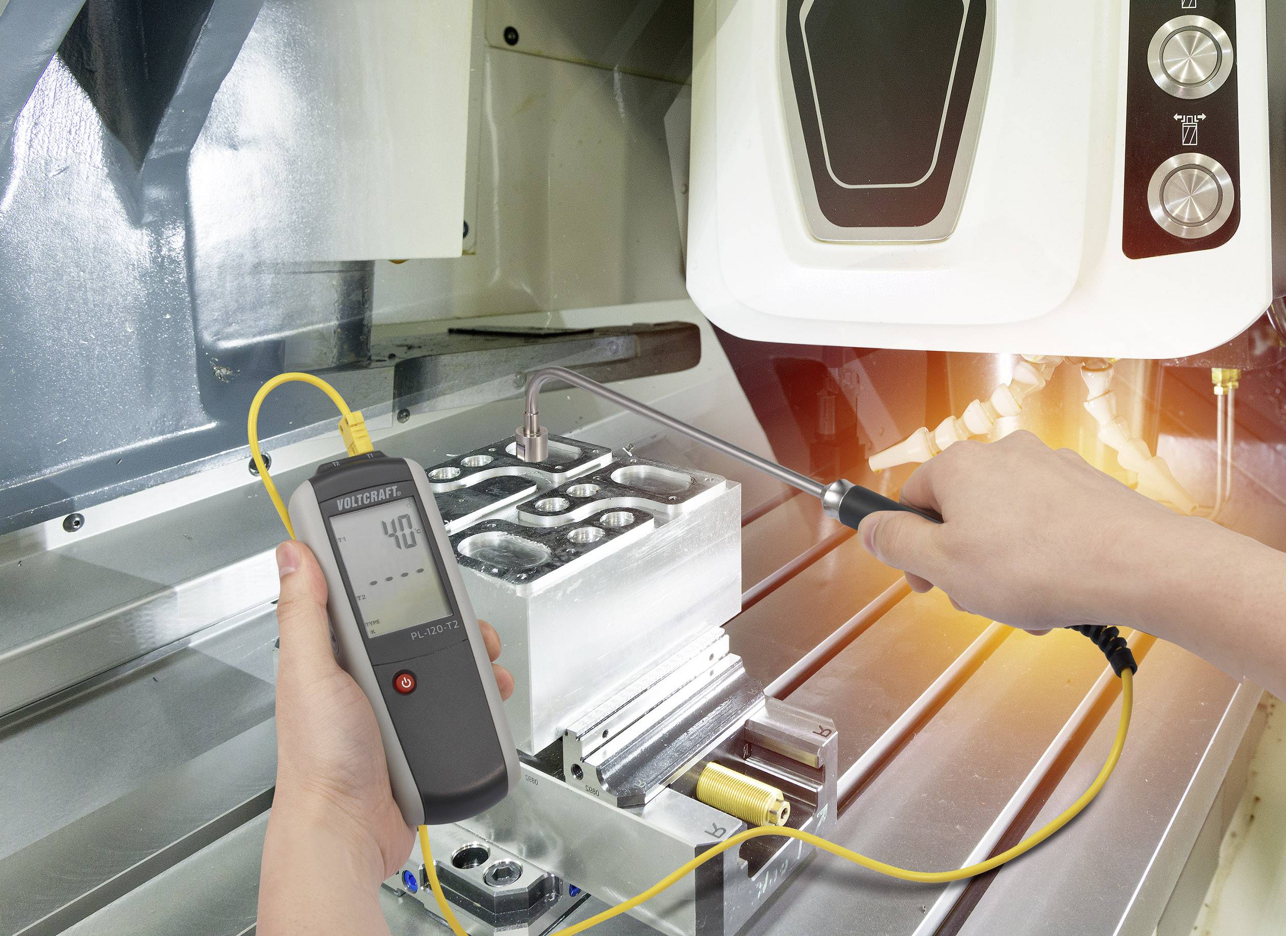 VOLTCRAFT TP-206 Oberflächenfühler kalibriert (ISO) -100 bis 400°C Fühler-Typ K