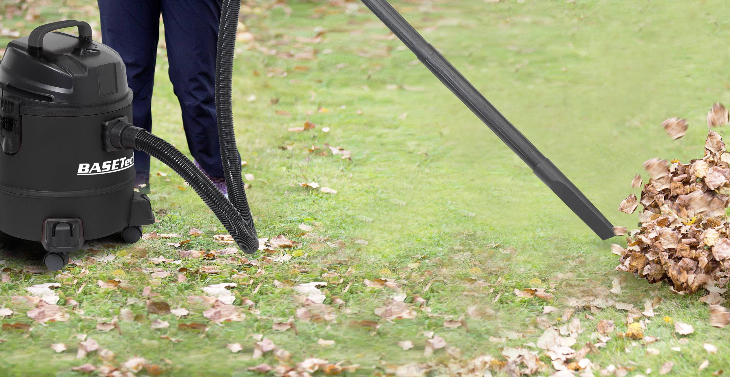 Basetech BT-VC-1250W 1661489 Wassersauger 1250W 20l Laubbläser