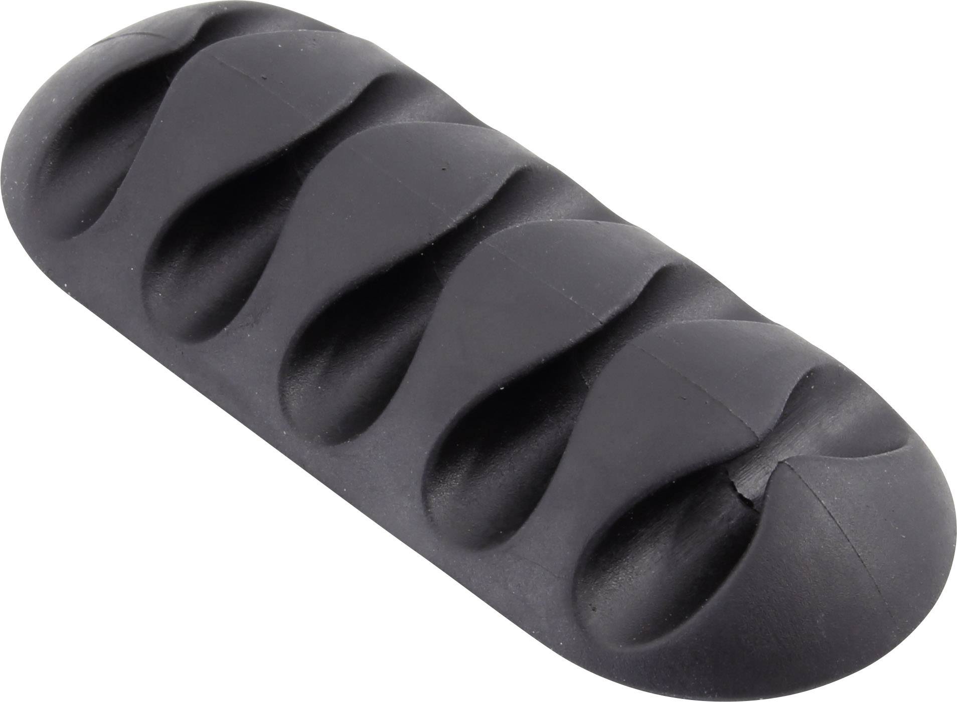 Schwarzer Gummipuffer mit gewellter Oberfläche, verwendet als Schutz- oder Stoßdämpfer in mechanischen Anwendungen.