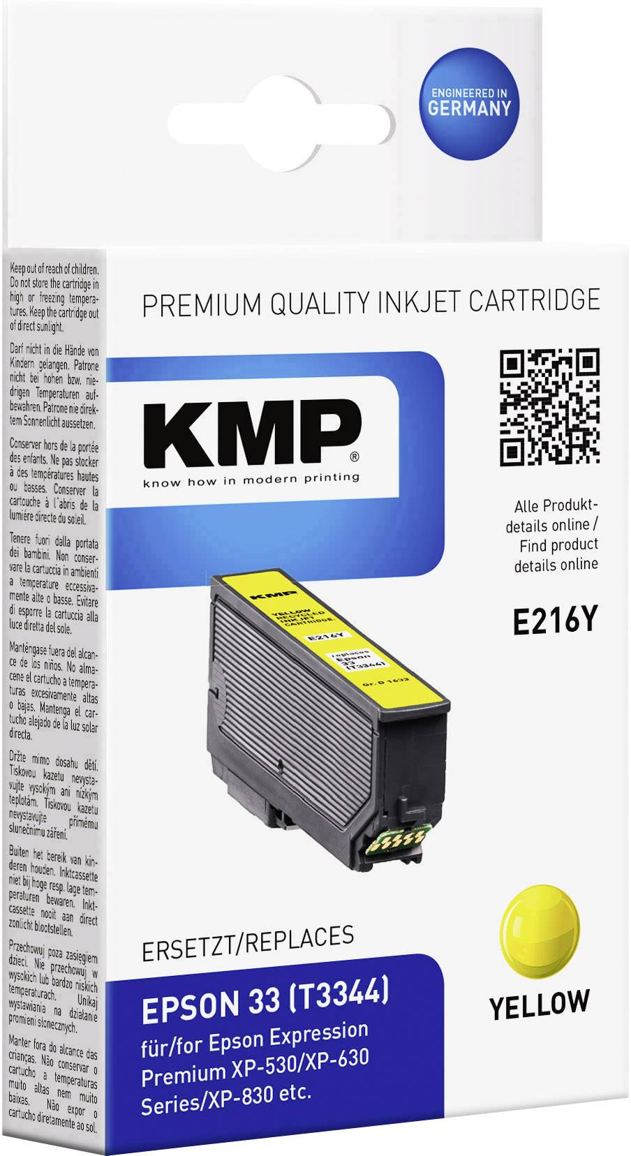 KMP Tinte ersetzt Epson T3344, 33 Kompatibel Gelb E216Y 1633,4809