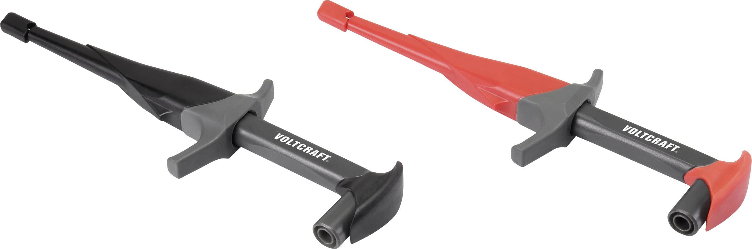 VOLTCRAFT MSK-115 Sicherheits-Abgreifklemmen-Set Buchse 4mm CAT III 1000 V, CAT IV 600V Schwarz, Rot