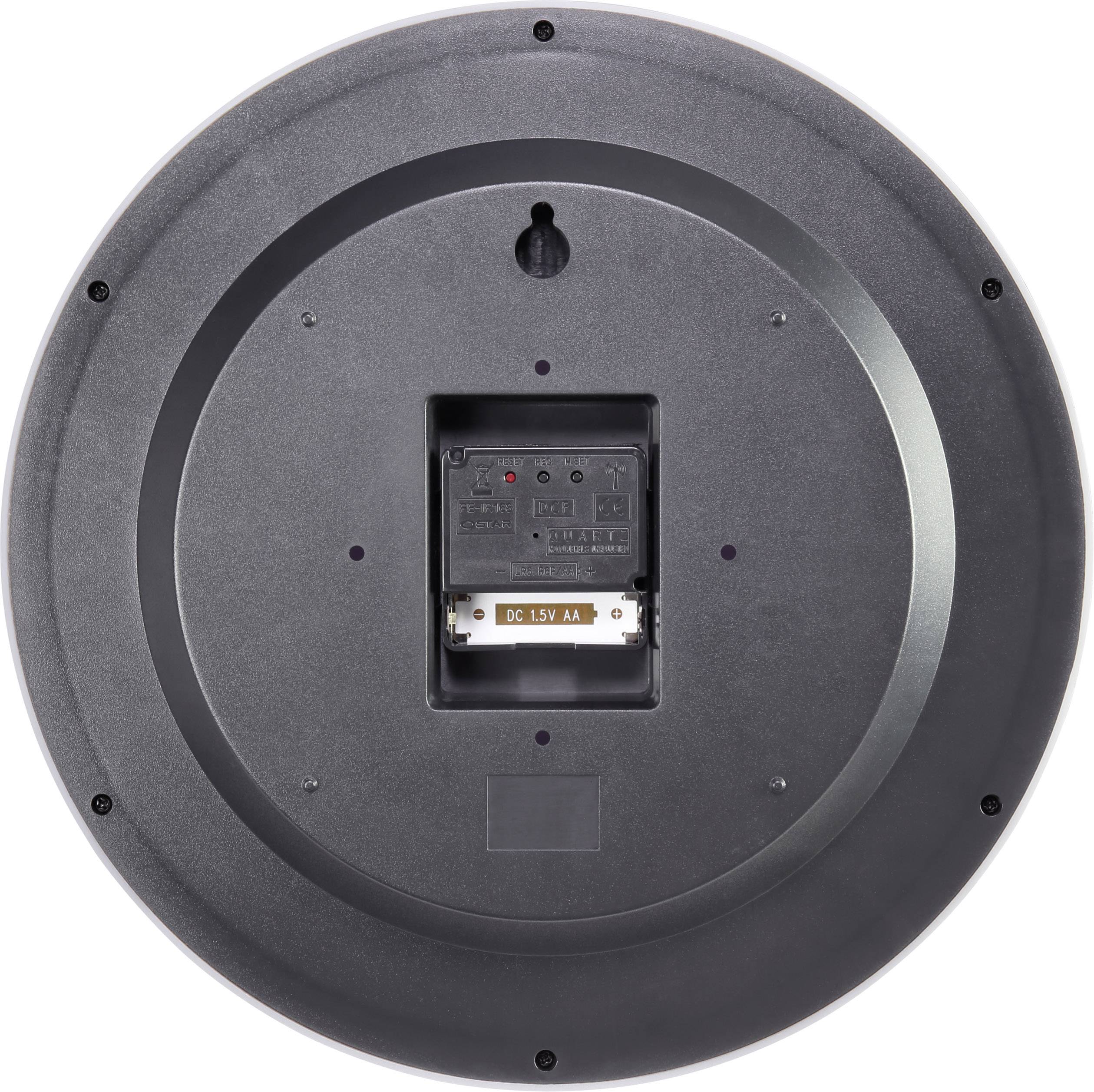 Basetech Funk Wanduhr 300mm x 45mm Weiß