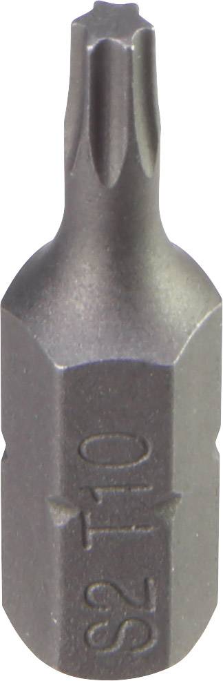 Ein metallischer Torx-Schraubendreher-Bit mit der Markierung 'T10'.
