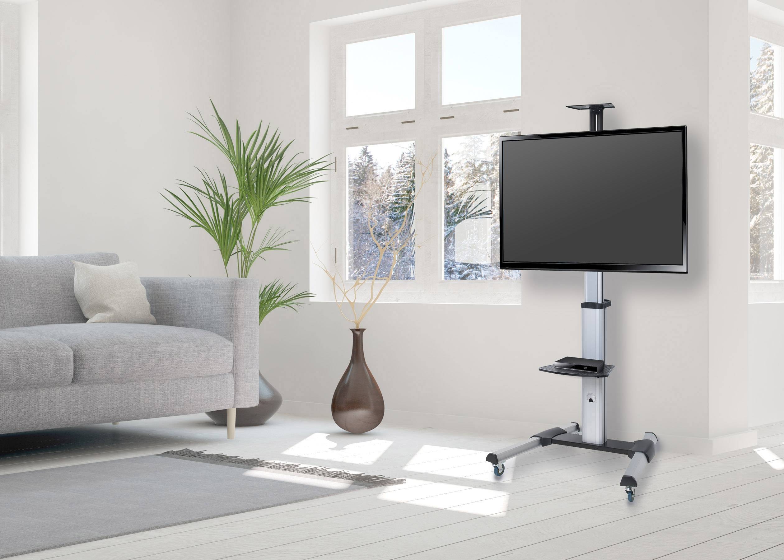 SpeaKa Professional PREM-LINE XL FS10S-46T TV-Rollwagen 94,0cm (37") - 177,8cm (70") Neigbar, Rotierbar, Höhenverstellbar