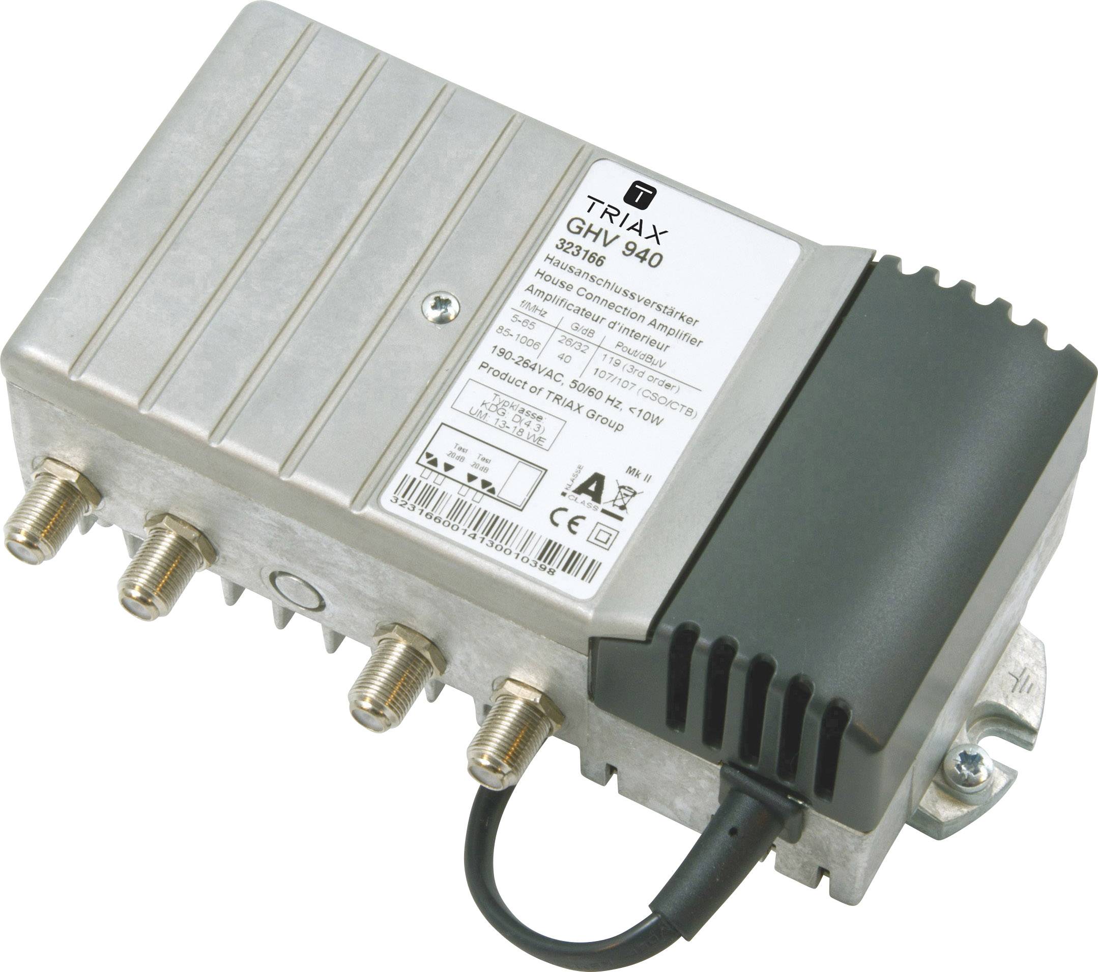 Triax GHV 940 Kabel-TV Verstärker 8-fach 40 dB