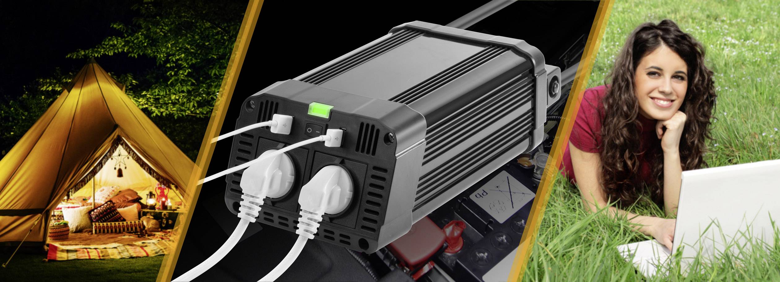 Technaxx Wechselrichter TE16 1200W 12 V/DC - 230 V/AC