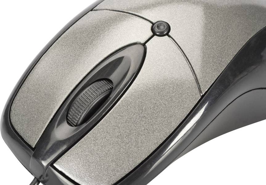 Ednet 81046 Ergonomische Maus USB Optisch Anthrazit, Schwarz 3 Tasten 800 dpi Ergonomisch