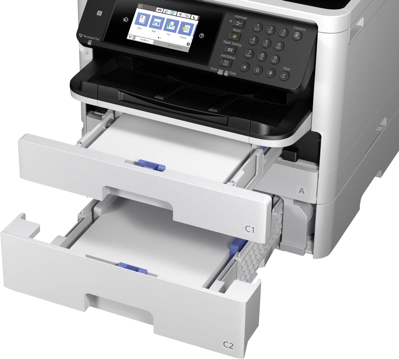 Epson WorkForce Pro WF-C5710DWF Multifunktionsdrucker Tintenstrahl Farbe A4 Drucker, Scanner, Kopierer, Fax LAN, WLAN, NFC, Duplex, Duplex-ADF
