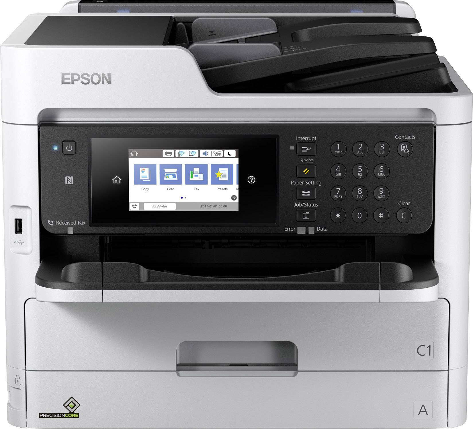 Epson WorkForce Pro WF-C5710DWF Multifunktionsdrucker Tintenstrahl Farbe A4 Drucker, Scanner, Kopierer, Fax LAN, WLAN, NFC, Duplex, Duplex-ADF