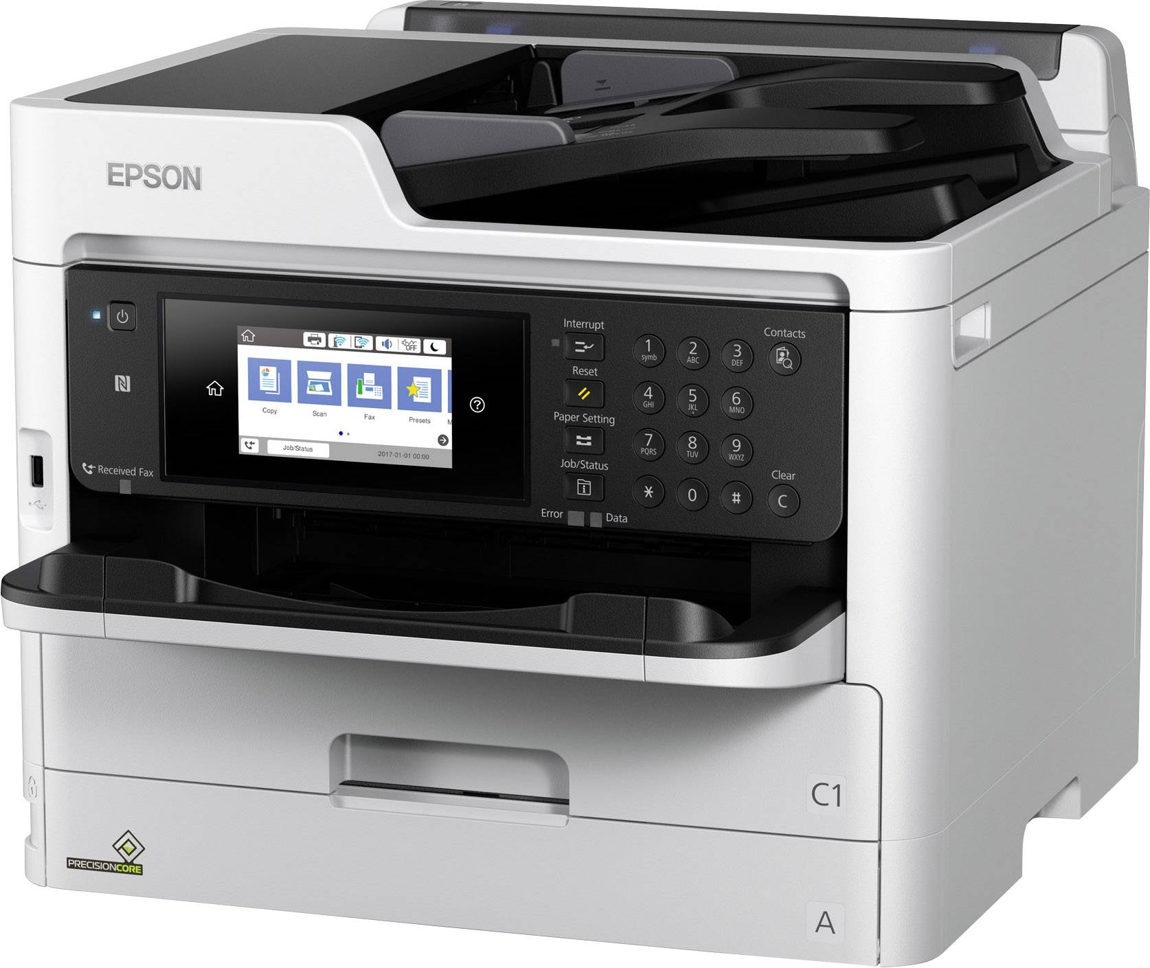 Epson WorkForce Pro WF-C5710DWF Multifunktionsdrucker Tintenstrahl Farbe A4 Drucker, Scanner, Kopierer, Fax LAN, WLAN, NFC, Duplex, Duplex-ADF