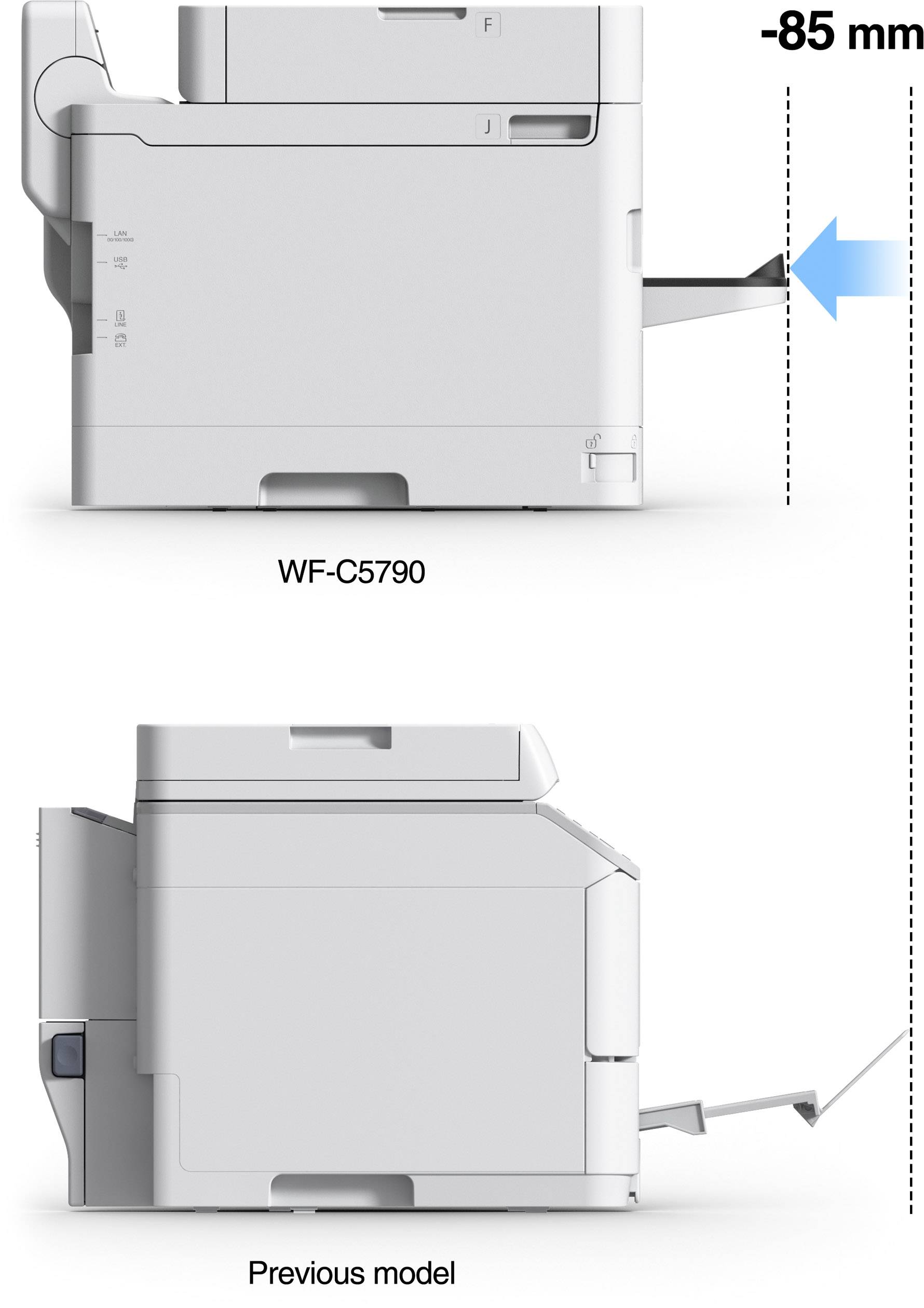 Epson WorkForce Pro WF-C5710DWF Multifunktionsdrucker Tintenstrahl Farbe A4 Drucker, Scanner, Kopierer, Fax LAN, WLAN, NFC, Duplex, Duplex-ADF