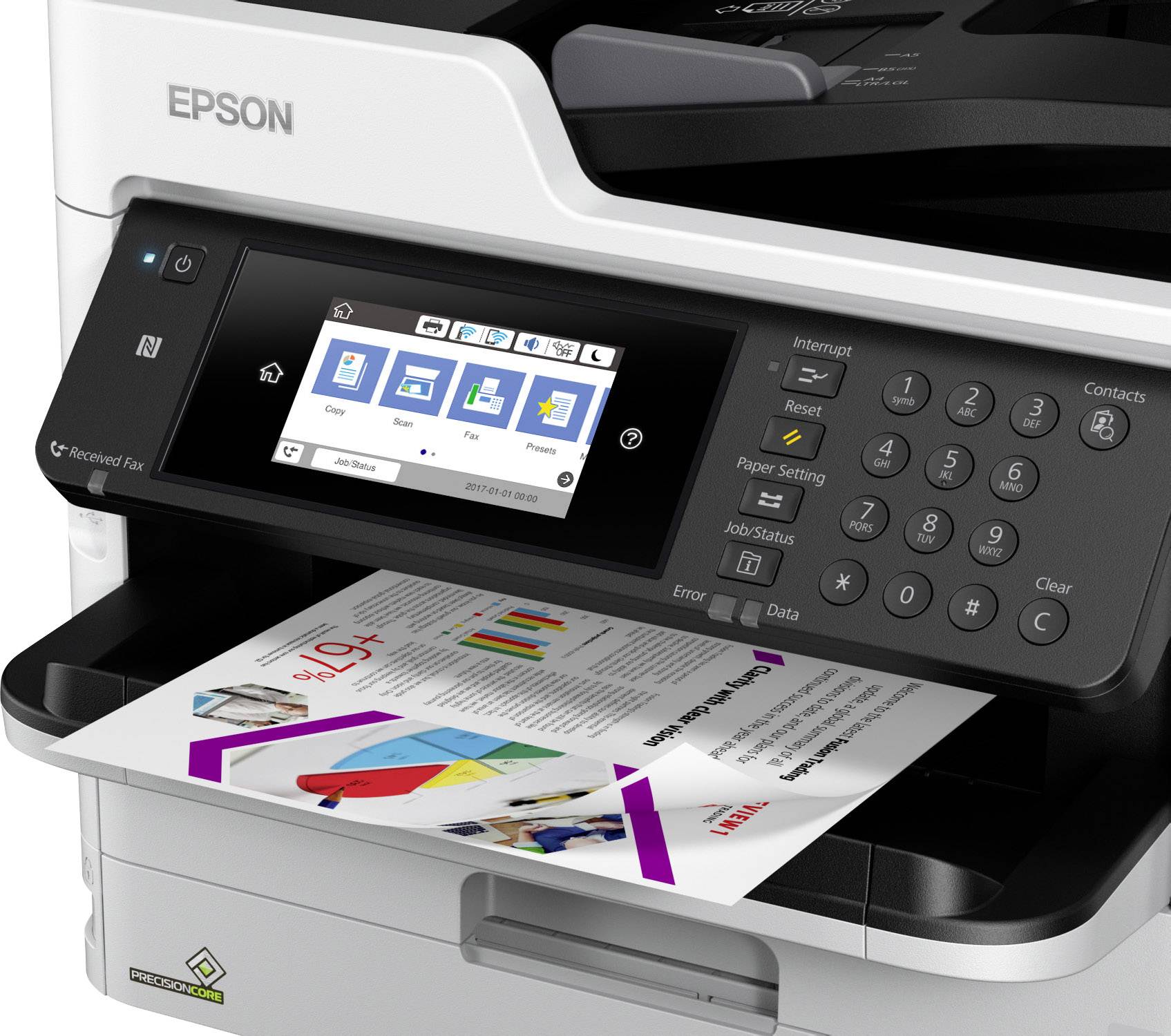 Epson WorkForce Pro WF-C5790DWF Farb Tintenstrahl Multifunktionsdrucker A4 Drucker, Scanner, Kopierer, Fax LAN, WLAN, NFC, Duplex