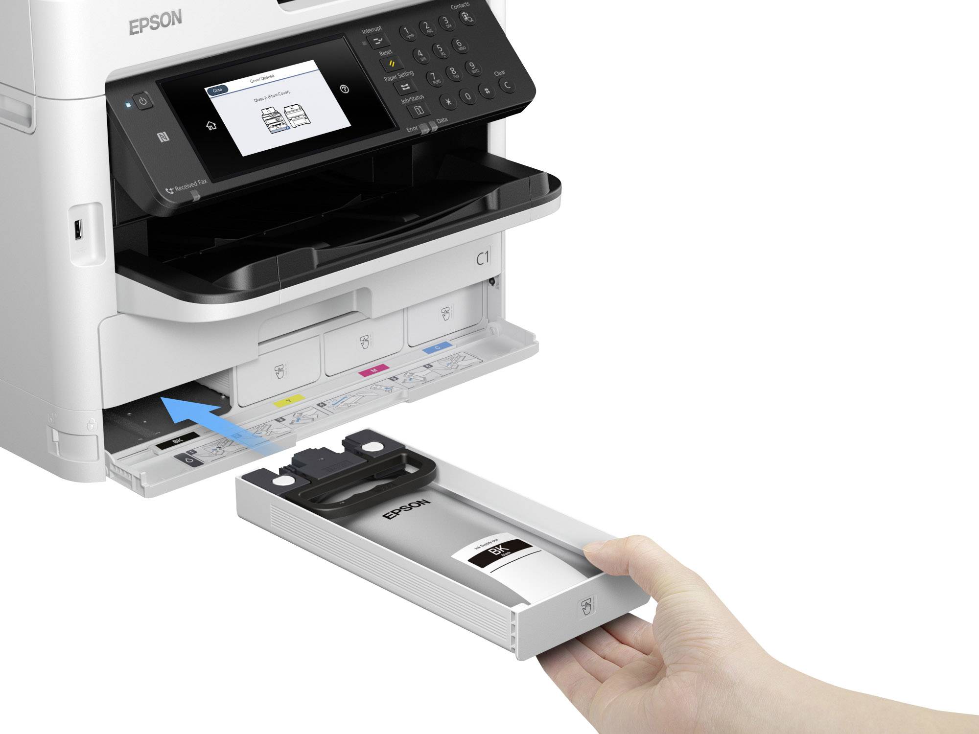 Epson WorkForce Pro WF-C5790DWF Farb Tintenstrahl Multifunktionsdrucker A4 Drucker, Scanner, Kopierer, Fax LAN, WLAN, NFC, Duplex