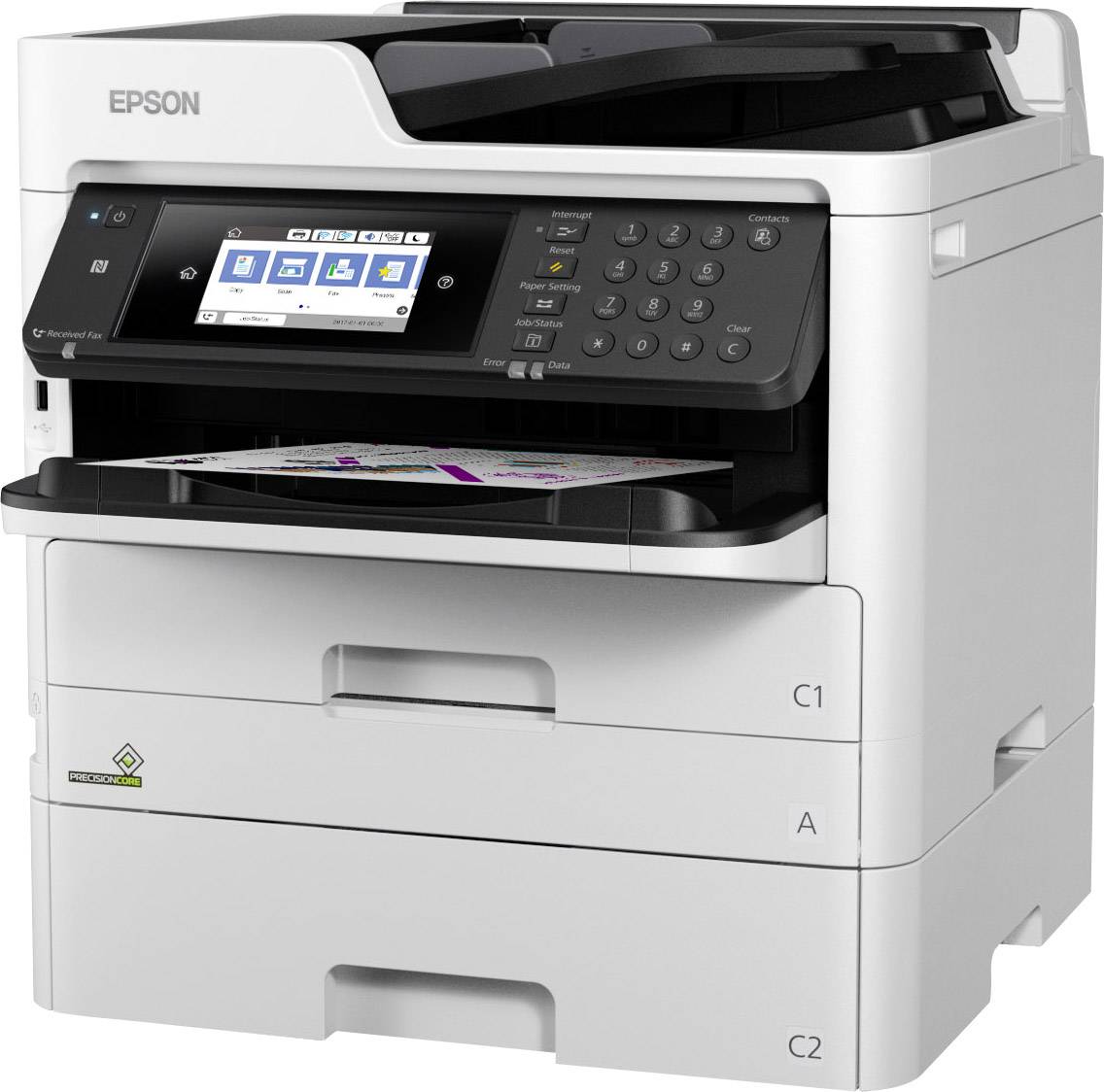 Epson WorkForce Pro WF-C5790DWF Farb Tintenstrahl Multifunktionsdrucker A4 Drucker, Scanner, Kopierer, Fax LAN, WLAN, NFC, Duplex