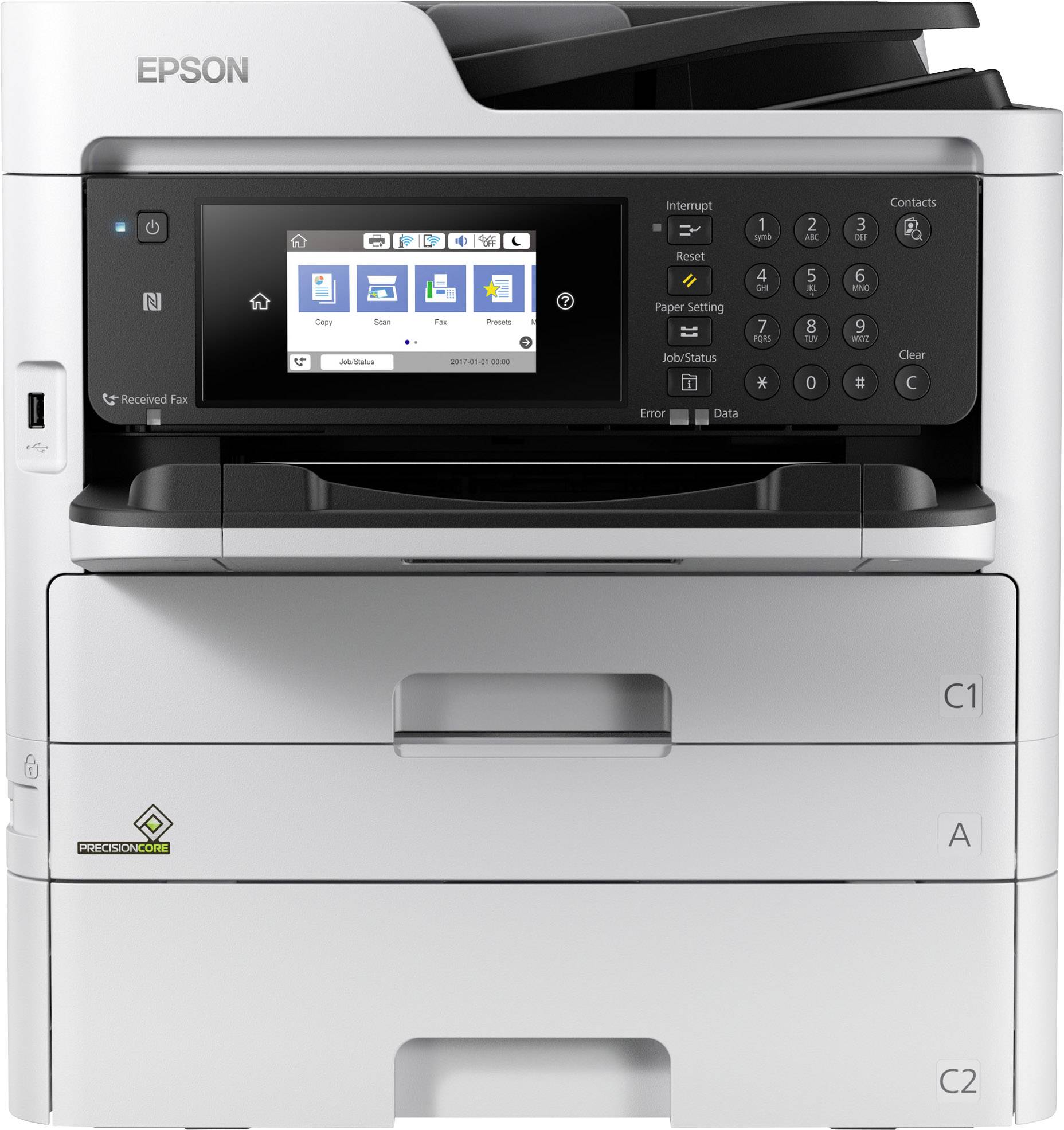 Epson WorkForce Pro WF-C5790DWF Farb Tintenstrahl Multifunktionsdrucker A4 Drucker, Scanner, Kopierer, Fax LAN, WLAN, NFC, Duplex