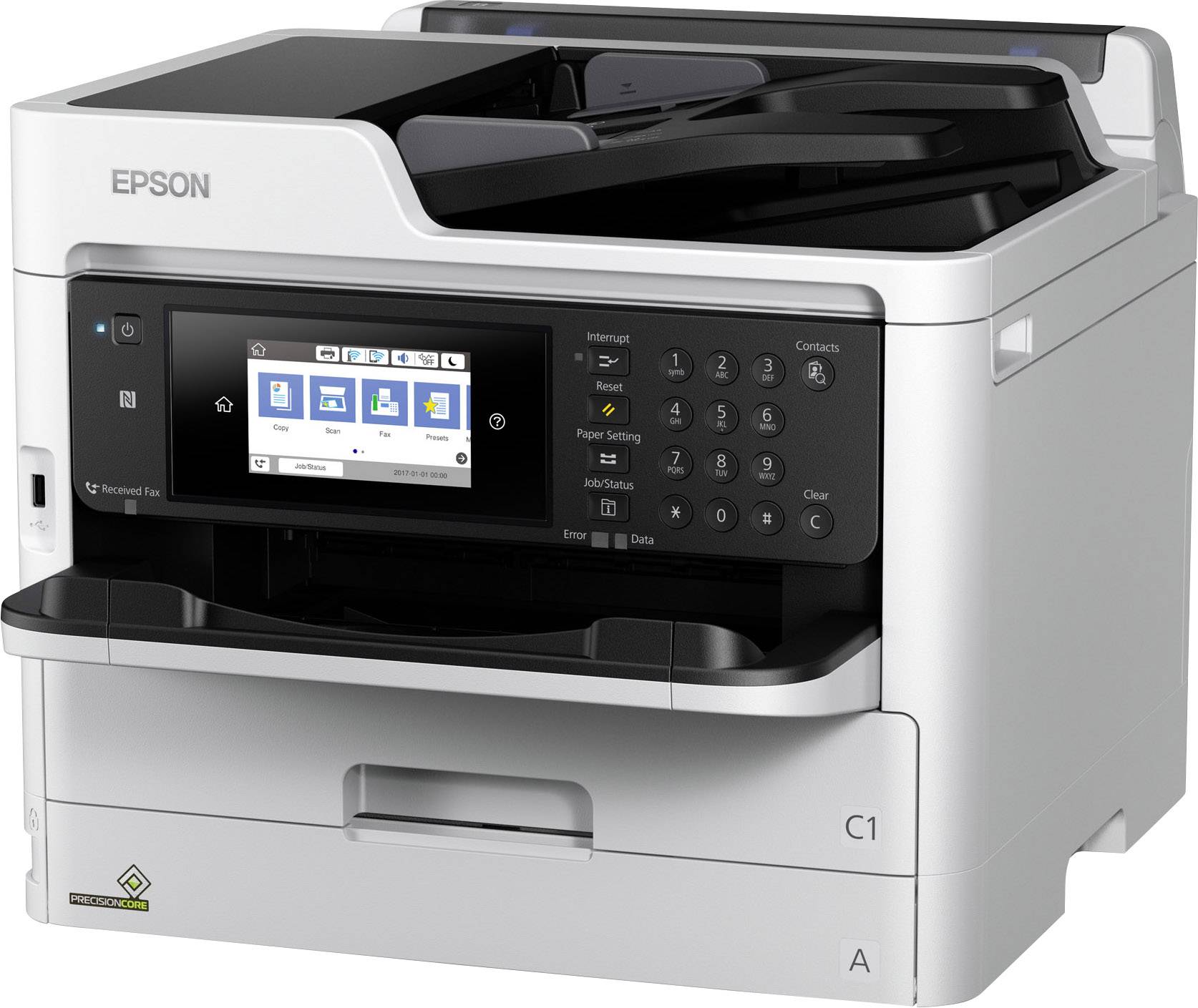 Epson WorkForce Pro WF-C5790DWF Farb Tintenstrahl Multifunktionsdrucker A4 Drucker, Scanner, Kopierer, Fax LAN, WLAN, NFC, Duplex