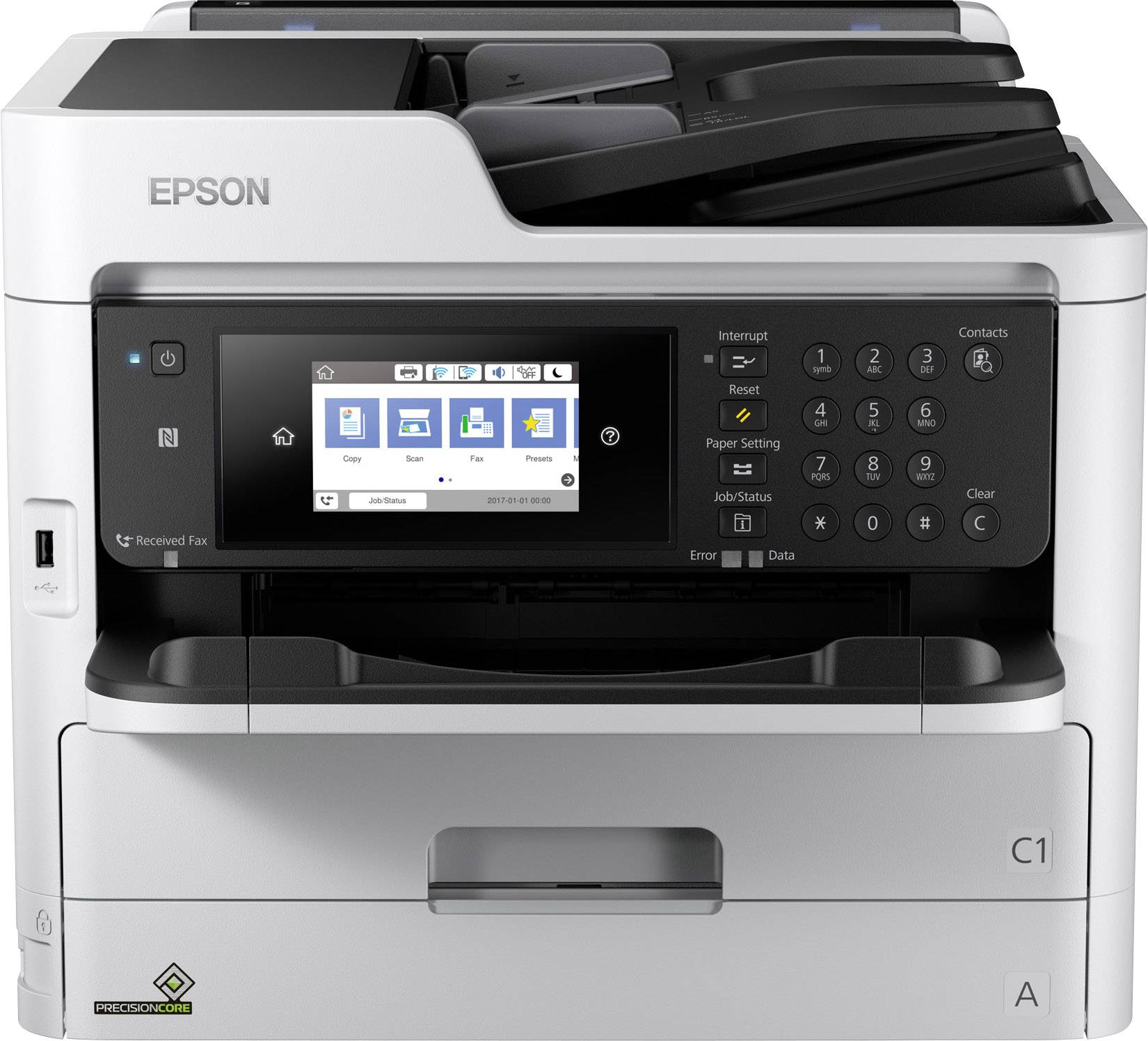 Epson WorkForce Pro WF-C5790DWF Farb Tintenstrahl Multifunktionsdrucker A4 Drucker, Scanner, Kopierer, Fax LAN, WLAN, NFC, Duplex
