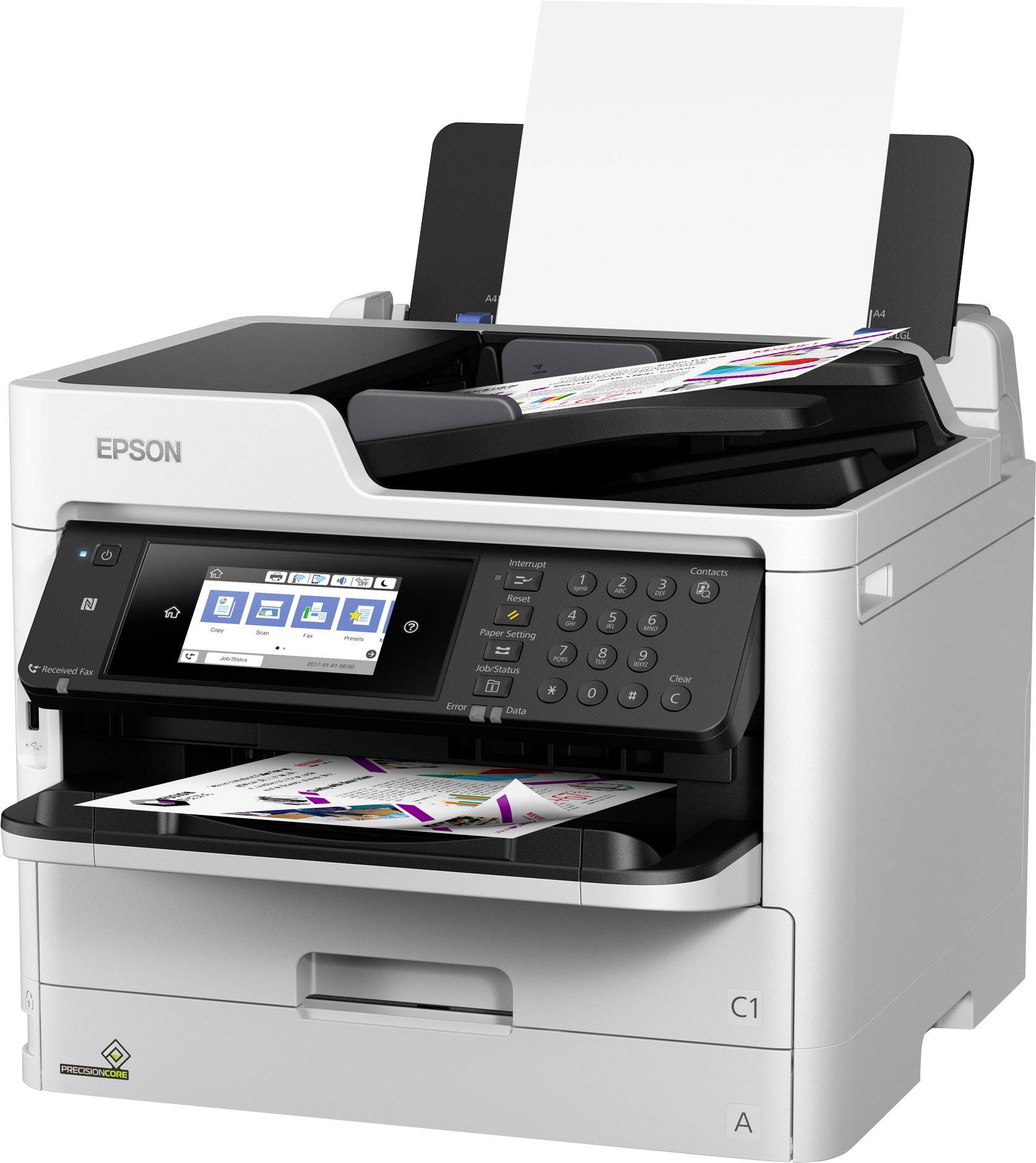Epson WorkForce Pro WF-C5790DWF Farb Tintenstrahl Multifunktionsdrucker A4 Drucker, Scanner, Kopierer, Fax LAN, WLAN, NFC, Duplex