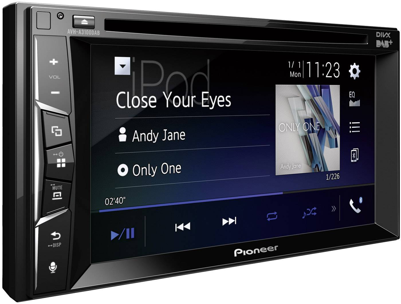 Pioneer AVH-A3100DAB Doppel-DIN Moniceiver DAB+ Tuner ...