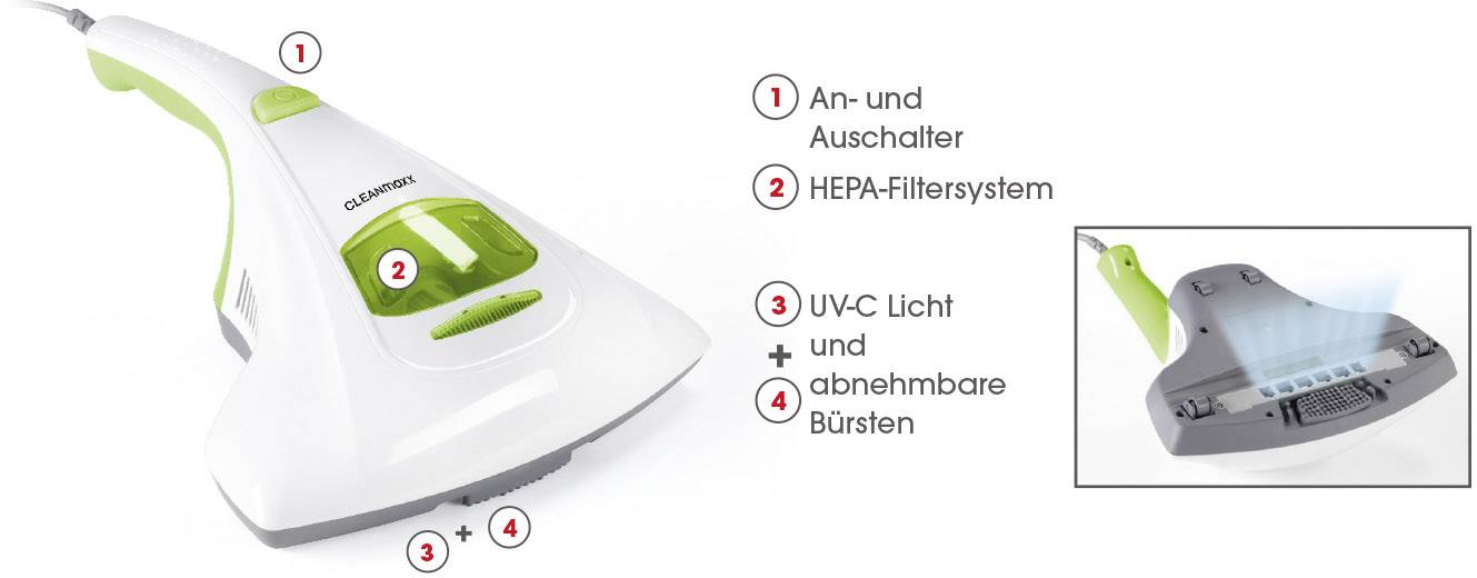 CleanMaxx 02243 Matratzenreiniger 230 V