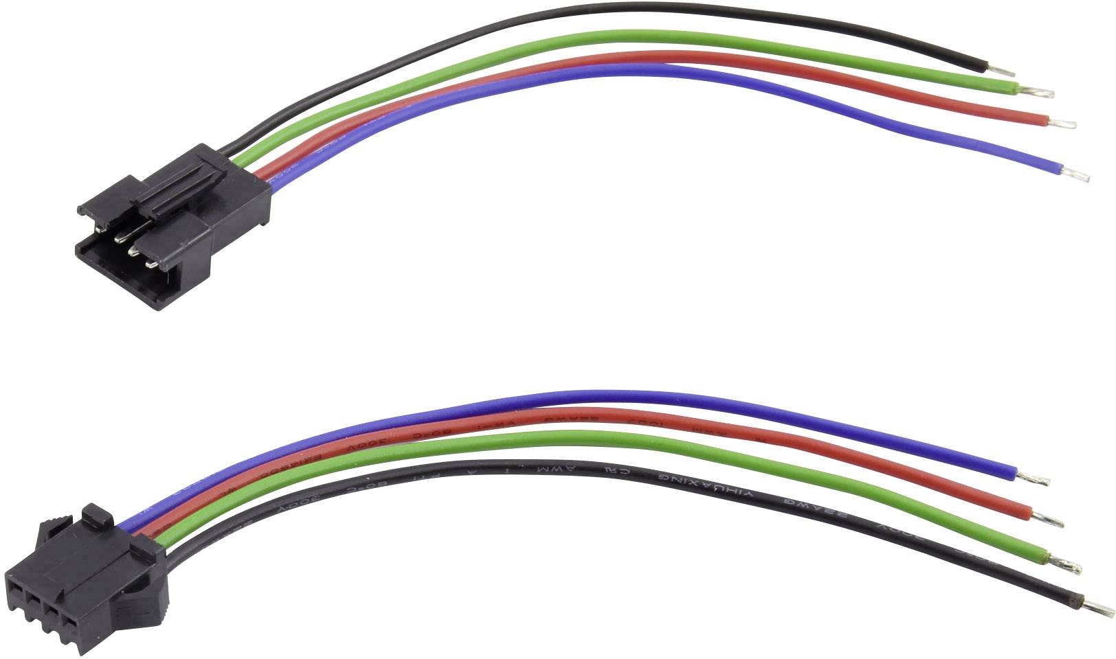 TRU COMPONENTS TC-6649240 Steckbuchse mit Litze Polzahl Gesamt: 4 Rastermaß: 2.50mm 1 Set