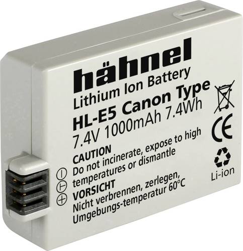 HL-E5 Kamera-Akku ersetzt Original-Akku LP-E5 7.4V 1000 mAh