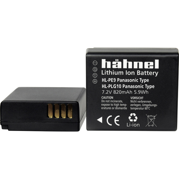 Hähnel Fototechnik HL-PE9 Batterie pour appareil photo Remplace l'accu d'origine DMW-BLE9 7.2 V 820 mAh