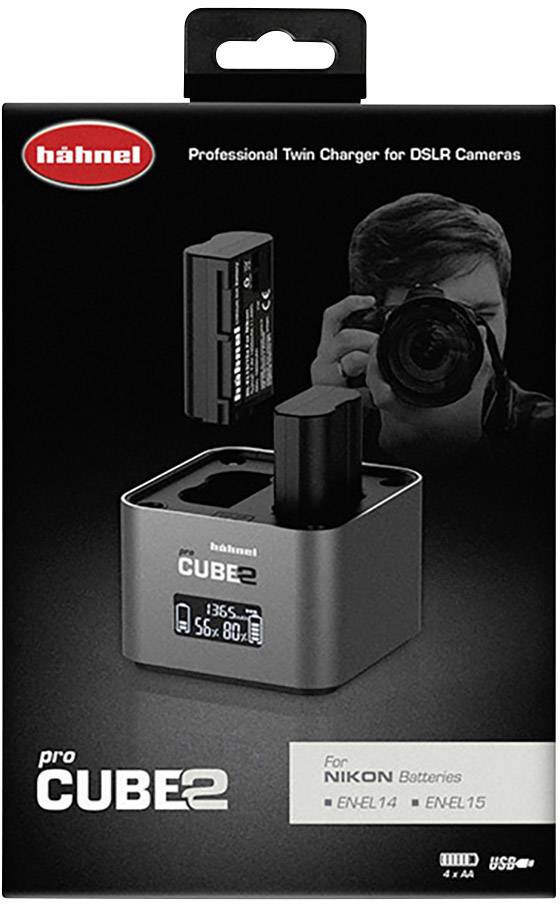 Hähnel Fototechnik Pro Cube 2, Nikon 10005710 Kamera-Ladegerät Passender Akku LiIon, NiMH