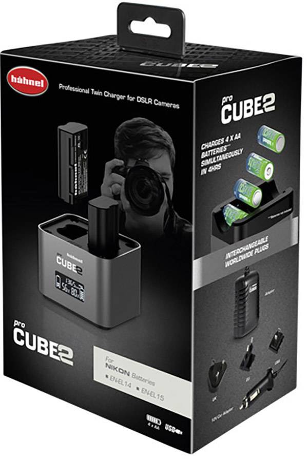 Hähnel Fototechnik Pro Cube 2, Nikon 10005710 Kamera-Ladegerät Passender Akku LiIon, NiMH