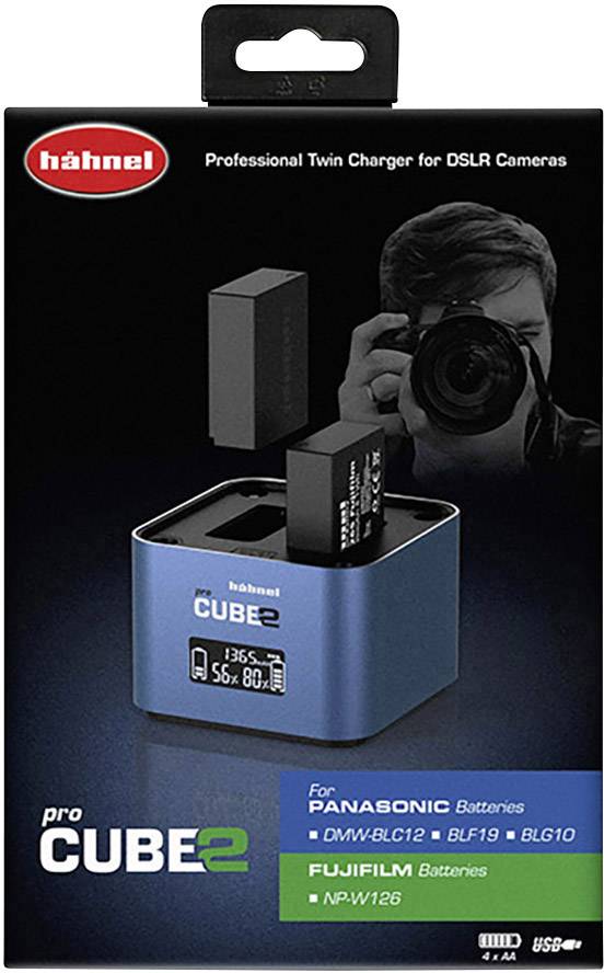 Hähnel Pro Cube 2, Fuji, Panasonic 10005730 Kamera-Ladegerät Passender Akku LiIon, NiMH