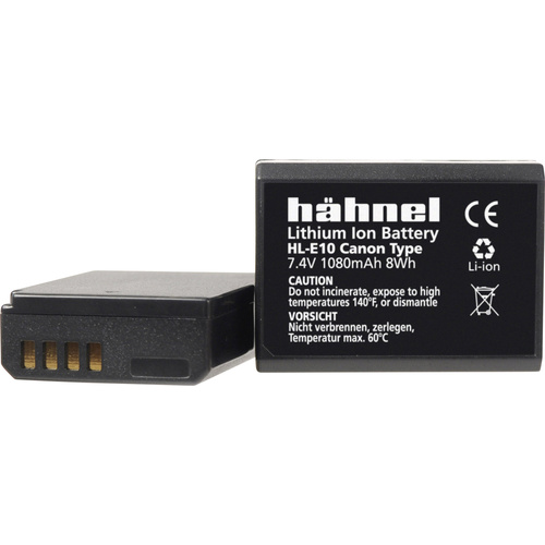 Hähnel Fototechnik HL-E10 Batterie pour appareil photo Remplace l'accu d'origine LP-E10 7.4 V 1080 mAh