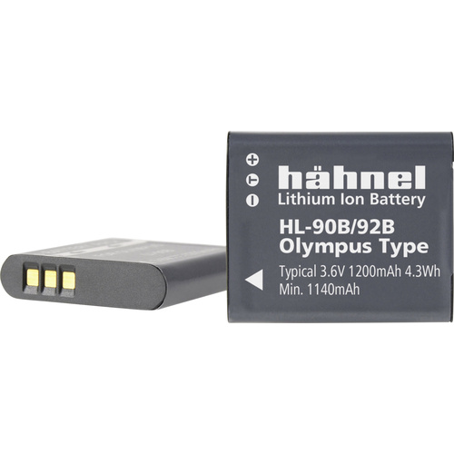Hähnel Fototechnik HL-90B Batterie pour appareil photo Remplace l'accu d'origine Li-90B, Li-92B 3.6 V 1200 mAh
